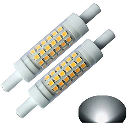 Dimmerabile LED R7s 78 mm 2835 5 Watt Daylight 6000 K 50 W 60 W Lampadina di ricambio per luce di tungsteno doppio J tipo J78 510LM faretto spot luci di lavoro, metallo,daylight,5W 230.00V
