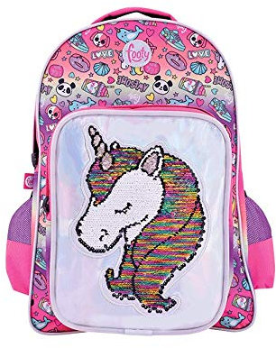 Footy | Zaino grande rosa | Linea Unicorno | Zaini per bambini per la scuola | per bambine moderne