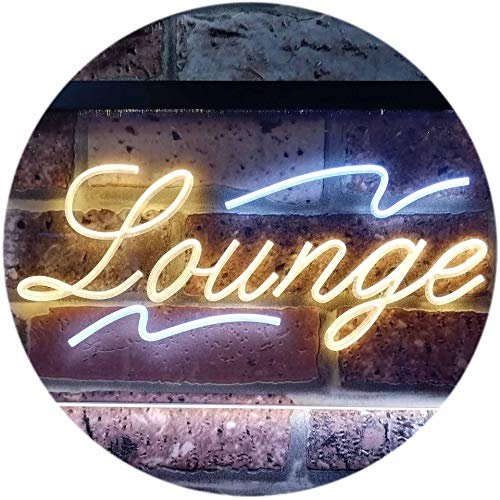 ADVPRO Lounge Bar Club Illuminated Dual Color LED Barlicht Neonlicht Lichtwerbung Neon Sign Weiß & Gelb 300 x 210mm st6s32-i0445-wy