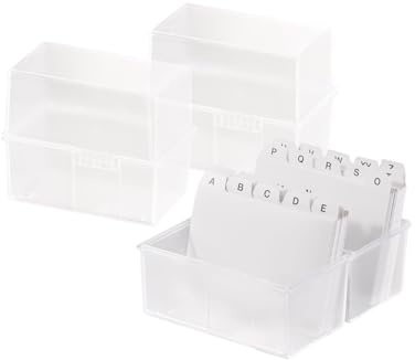 HAN 3x kortlåda transparent-klar DIN A6 400 kort 165x95x128 mm | Tillverkad i Tyskland, DIN A6, 165x95x128 mm, ordträning, kortlåda, registerkort, Vokabelbox, inlärningslåda, kortregister
