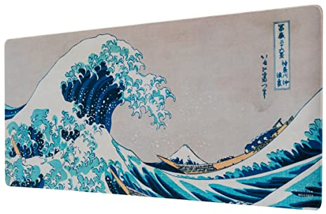 Grupo Erik Tappetino Mouse XXL Japanese Art - Tappetino Scrivania Gaming PC Impermabile Hokusai | Accessori Gaming per Scrivania: Desk Mat