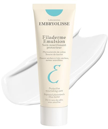 Embryolisse Filaderme Emulsion Face Moisturizer, Intensive Repair for Dry Skin, with Aloe Vera & Shea Butter, 2.54 Fl Oz