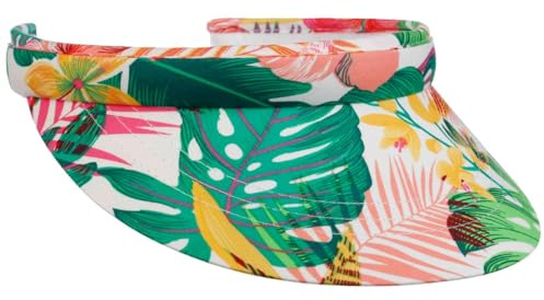 Lipodo Multicolour Flower Visir Damer - sommarkeps dam med skärm Sommar Vår-sommar - One Size vit-orange