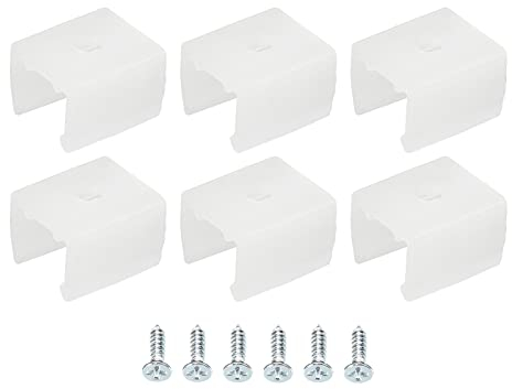 sourcing map 50 Stück wsserdichter LED-Lichtstreifenclips, Befestigungsklemmen, passend für 8 mm bis 10 mm Silikon LED-Lichtstreifenclips wsserdichter LED-Lichtstreifen, durchscheinend