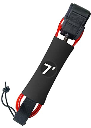 Harilla Correa de Tabla de Surf Resistente para Deportes acuáticos, Rojo, 7 pies