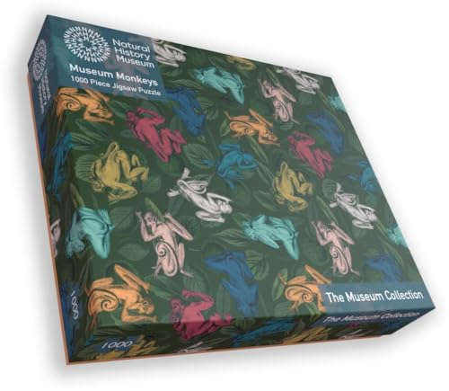Museum Monkeys 1000-Piece Jigsaw Puzzle – Natural History Museum Exclusive, Featuring the Legendary ‘Darwin’ Monkey - For Adults - Size 50 x 66 CM