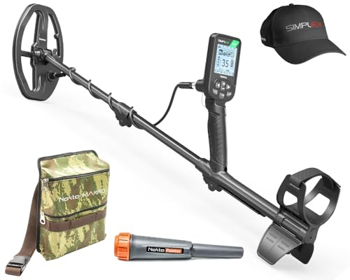 Nokta Simplex Lite mit Nokta-Pointer pinpointer, Metallsuchgerät, Detektor, IP68 Komplett wasserdicht, Metalldetektor Profi Set, Sondeln, Für Erwachsene und Kinder