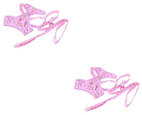 BESPORTBLE 2stücke Koreanisches Hunde-Geschirr Mit Blumenmuster Und Passendem -Set Verstellbar Und Atmungsaktiv Für Kleine Hunde Und s