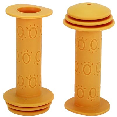 TUCKBOLD Kinderfahrrad Lenkergriffe Gelb 1 Paar Weich Gummi | Länge 105mm, Innendurchmesser 22mm, Universelle Passform für verschiedene Fahrräder, Anti-Rutsch-Design, Einfache Montage