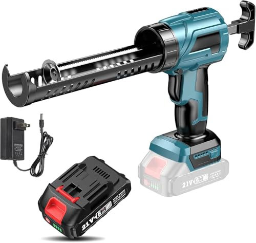Elektrische Silikonpistole für Makita 18 V, elektrische Kartuschenpistole 2000 mAh, Silikonpistole mit LED, 4 einstellbare Geschwindigkeiten, elektrische Fugenpistole, 300 ml zum Versiegeln, Abdichten