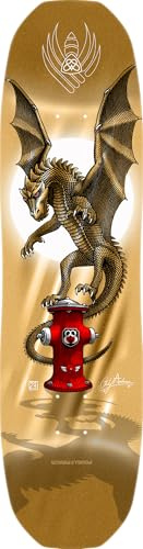Powell Peralta Andy Anderson Hydrant Flight Skateboard Deck, Gold Foil, 8.4 x 32