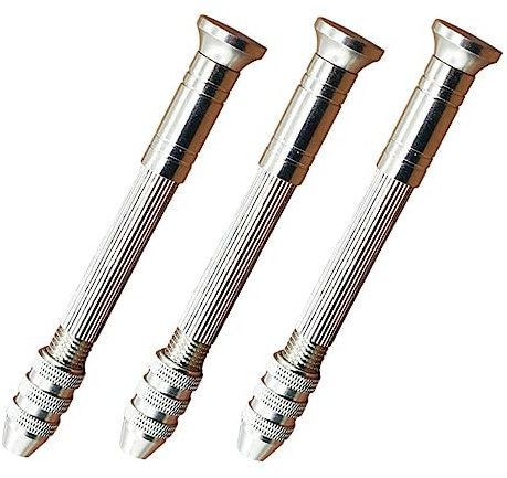 DIYEAH 3piezas Herramienta De Taladro Helicoidal Manual Unidades De Acero Para Manualidades y Bricolaje Para Trabajos Manuales y Carpintería