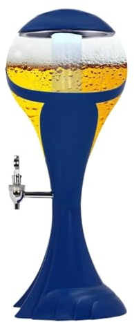 TOTIKI Dispensador De Cerveza Dispensador De Cerveza Y Bebidas De 3 L con Tubo De Hielo For Fiestas Dispensador Bebidas(Blue)