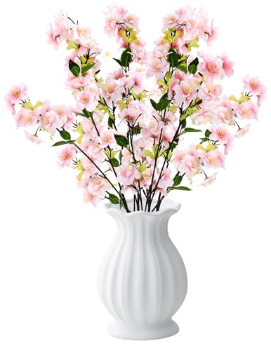 CFifHtOL Branches de Fleurs de Cerisier artificielles,Fleur de Cerisier Artificiel,Plantes Florales Tiges de Cerisier