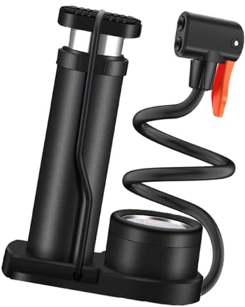 Milisten Reifenpumpe Mit Manometer Fahrzeug-luftpumpe Tragbar Luftpumpe Für Roller Und Kleine Reifen Robuste Aufblaspumpe Aus Hochwertigem Material