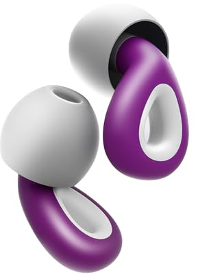 Silicone Ear Plugs for Sleeping, Flying & Concerts – Ultra-Soft Reusable Noise Reducing Earplugs (23dB SNR) | Premium Custom Fit Ear Plugs for Travel, Studying & Hearing Protection (Purple)