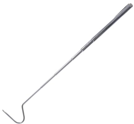 KAILIKETIY Stainless Steel Retractable Snake Hook Telescopic Reptile Tool with Duckbill Head for Safe Handling Small Snakes and Reptiles Portable and Easy to Carry