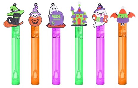 Juego de varitas de burbujas de Halloween para grupo, diseño temático de murciélago que fomenta actividades al aire libre, varita de burbujas de Halloween