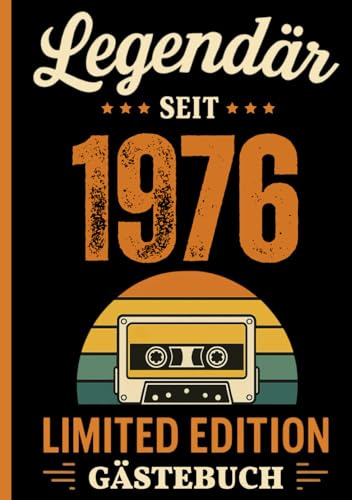 Gästebuch zum 50. Geburtstag im Retro Design: Geschenk für Männer & Frauen – 100 Seiten für Glückwünsche, Erinnerungen & Fotos – personalisierbares Gästebuch im stilvollen Retro-Look