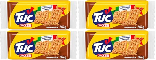 Tuc Crackers Integrales Crujientes, 267 g (Paquete de 4)