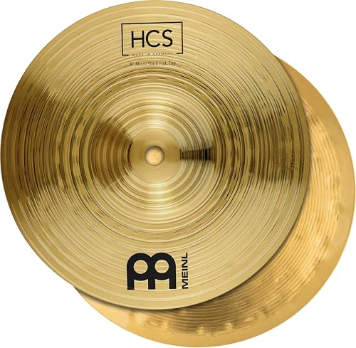 Meinl Cymbals HCS 8 Micro Stack Hats, Hihat Cymbal For Drum Set, Pair — MADE IN GERMANY — Durable Brass