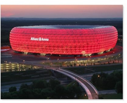 Allianz Arena, München，Puzzles 1000 Teile für Erwachsene, Klassische Puzzle Kinder Puzzle Herausfordernde Und Schwierige Rätsel für Erwachsene Und Jugendliche（38x26cm）-C2