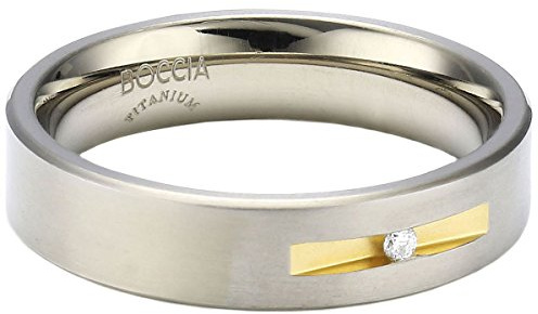 Boccia Damen-Ring Titan Bicolor 1 Brilliant 0,03 ct Gr.60 0101-0860