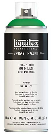 Liquitex 4450450 Professional Acryl Spraydose 400ml – Smaragdgrün – Lichtecht, frostbeständig, mattes Finish, für Innen- & Außenbereich
