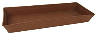 Bama Pot de Fleurs rectangulaire soucoupes, Terre Cuite, 60 x 23 cm