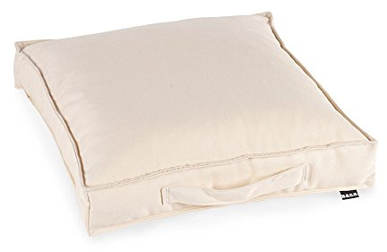H.O.C.K. Outdoor Classic Uni Matratzenkissen – Wasserabweisendes Bodenkissen mit Tragegriff – Sitzkissen mit Fleckschutz & Lichtechtheit – Made in Germany (50x50x10cm, Creme)