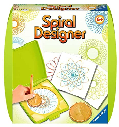 Ravensburger Spiral-Designer Mini 29709, Zeichnen Lernen für Kinder ab 6 Jahren, Kreatives Zeichen-Set mit Mandala-Schablone für farbenfrohe Spiralbilder und Mandalas