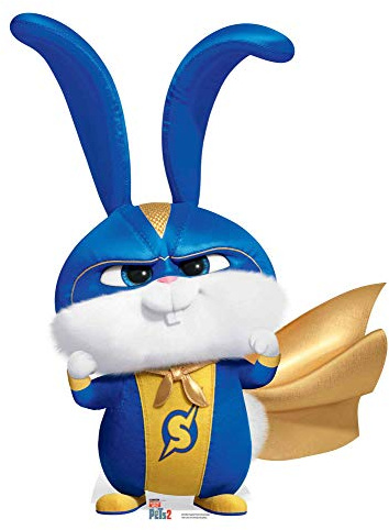 STAR CUTOUTS-Secret Life of Pets 2 Máx SC1384 Figura bola de nieve, diseño de conejo de la vida mascotas, perfecto para cumpleaños, fiestas y regalos, sólido, color, normal