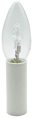 3x Kunststoffhülse Kerzenhülse L. 65mm Weiß glatt für E14 Kerzenfassungen ø 24mm Kronleuchter Lüster
