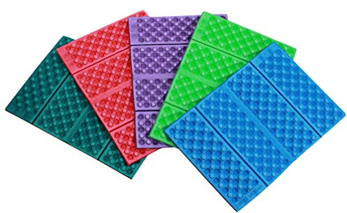 LIOOBO 5 Stücke wasserdichte Klappmatte Waben Design Xpe Sitzkissen Picknickkissen Strandkissen Camping Matten für Die Reise im Freien