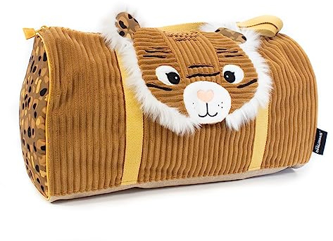 Les Deglingos barnhelg väska (speculos the Tiger) - skötväska och resor - barnvård - idealisk semester - rymlig - ultramjuk plysch - brun
