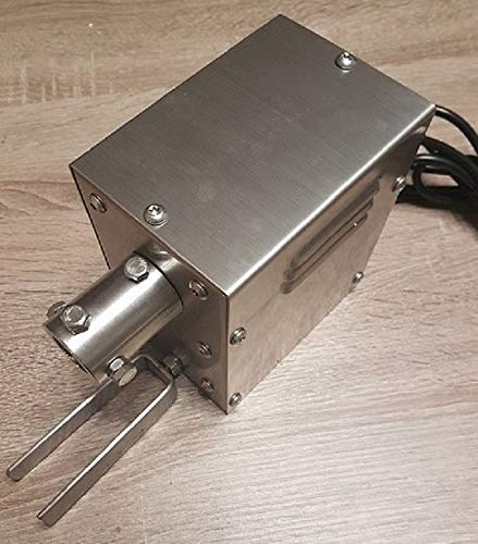 2,1 U/Min im Edelstahlgehäuse mit VA Spießbuchse,Grillmotor bis 100Kg Grillgut