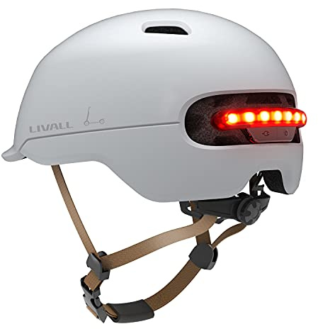 Livall Unisex - Adult C20 Bicycle Helmet, White, 57-61 cm