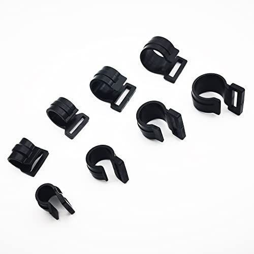 20PCS Plastikklemme für Zeltpole von 20mm Outdoor Camping Markise Zelt Ersatz wiederverwendbare schwarze C Clips, um Zeltabdeckungs-Schirm zu befestigen