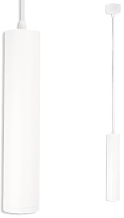 INNOVATE LED Pendelleuchte Deckenlampe höhenverstellbar 300mm Weiß | Elegante Hängelampe aus Aluminium für Kücheninsel 230V GU10 I Zylinder Deckenleuchte Esstisch exkl. Leuchtmittel