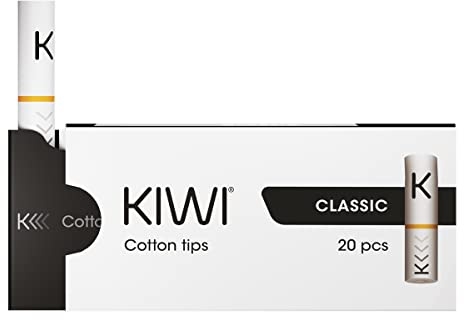 KIWI Ricambi, Tips Ufficiali in Cotone per Sigaretta Elettronica KIWI, Pacchetto da 20, No E-Liquind, No nicotina (Classic)