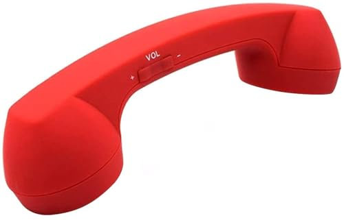 WZNBBOY Retro-Telefonhörer mit drahtlosen Bluetooth- und USB-Mobilteilen für Handys, strahlungssicher, komfortabler Anruf (rot)
