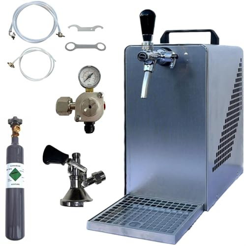 BieTal® Bierzapfanlage Bierkühler Zapfanlage mit Kühlung 30 Liter/h - SET - Typ M - 0,5Kg CO2