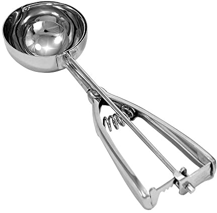 OBD Ice Cream Scoop Stainless Steel with Trigger Release Heavy Duty Ice Cream Scooper for Hard Ice Cream Gelato Cookie Dough Melon Mashed Potato Muffins Kitchen Scoop Tool 6cm