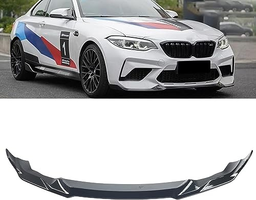 HOCAH Auto Frontlippe Frontspoiler für BMW 2er F87 M2 Style 2018-2020, Stoßfängerlippe Spoilerlippe Dauerhaft ABS AntiKollision Frontspoiler Protector