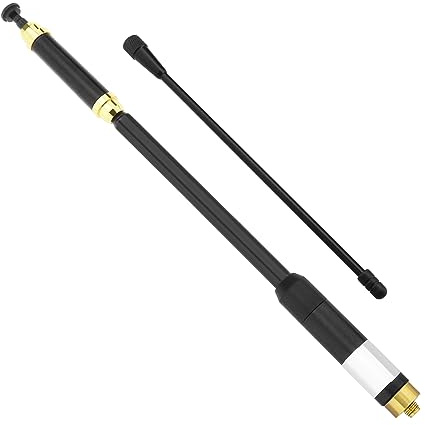 Antena retráctil SMA-Hembra AL-800 Dual Band VHF/UHF 144/430MHz Compatible con Baofeng Compatible con Quansheng Talkies-Walkies