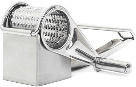 COOK CONCEPT, KU6648, Grattugia Manuale in Acciaio Inox, Design Moderno ed Elegante, Facile da Usare e da Pulire, Dimensioni compatte 20x6x8 cm, Colore Argento