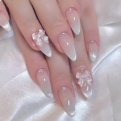 GlamRays 24 uñas postizas con ojos de gato, color rojo, almendra, uñas postizas, uñas de gel, uñas acrílicas, brillantes