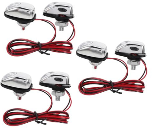 TOKIDNY 6piezas Nozzles De Lavado Led Para Limpiaparabrisas Luces Decorativas Para Capó De Coche Nozzles Para Parabrisas Accesorios De Automóvil