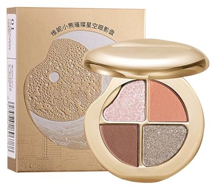 Palette Ombretti Palette Viso Cosmetica Illuminante Shimmer a Lunga Tenuta | Trucco Illuminante 4 In 1 Adatto A Ragazze, Adolescenti, Donne Mature, Anziane E Viaggio