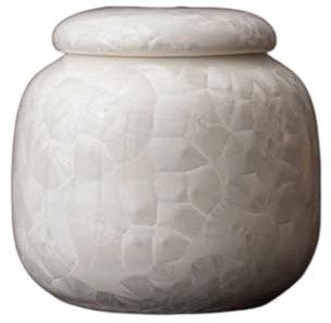 Japanese Ceramic Sealed Tea Caddy, Vintage Sealed Jar with Lid for Kitchen, Coffee Canisters Food Storage Container, for Tea Sugar Coffee Beans Nuts Spices Confectionery(White)